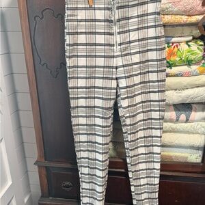 Elegant Plaid Straight Leg Pants